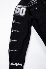 Load image into Gallery viewer, Hip Hop 50 "Oakland" Black Denim Jacket