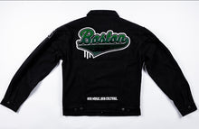 Load image into Gallery viewer, Hip Hop 50 "Boston" Black Denim Jacket
