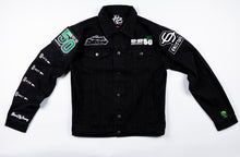 Load image into Gallery viewer, Hip Hop 50 "Boston" Black Denim Jacket