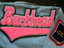 Load image into Gallery viewer, Pink & White "Buckhead" Humble Beginnings Jacket