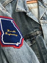 Load image into Gallery viewer, Columbia Blue & Grey “Decatur” Custom Denim jacket