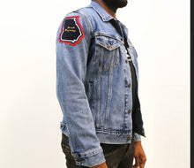 Load image into Gallery viewer, Black & White “Carver Homes” Denim Jacket
