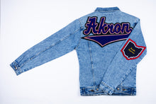 Load image into Gallery viewer, Royal Blue & Burnt Orange “Akron” Denim Jacket