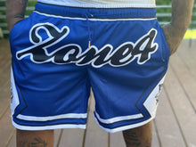 Load image into Gallery viewer, Black & Blue "Zone 4 "Shorts