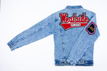 Load image into Gallery viewer, Red & Black “WestSide, Atlanta” Denim Jacket
