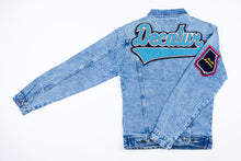Load image into Gallery viewer, Columbia Blue & Grey “Decatur” Custom Denim jacket