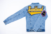 Load image into Gallery viewer, Black & Gold "BankHead" Denim Jacket