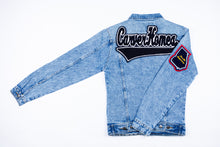 Load image into Gallery viewer, Black & White “Carver Homes” Denim Jacket