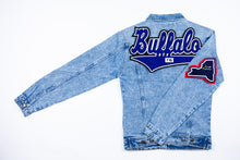 Load image into Gallery viewer, Royal Blue & White “Buffalo” New York Denim Jacket