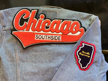 Load image into Gallery viewer, "Chicago Southside" Burnt Orange Denim Jacket