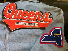 Load image into Gallery viewer, Queens Burnt Orange Denim Jacket