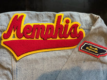 Load image into Gallery viewer, Scarlet Red & Yellow "Memphis" Denim Jacket