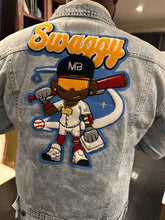 Load image into Gallery viewer, Minority Baseball Prospects X Humble Beginnings USA -Swaggy Denim Jacket