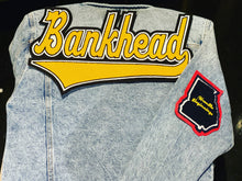 Load image into Gallery viewer, Black & Gold "BankHead" Denim Jacket