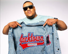 Load image into Gallery viewer, Our Scarlet Red & Royal Blue “Jacktown Mississippi” Denim Jacket