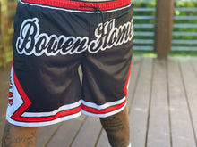 Load image into Gallery viewer, Black &amp; Red &quot;Bowen Homes&quot; Shorts
