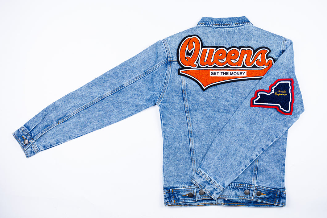 Queens Burnt Orange Denim Jacket