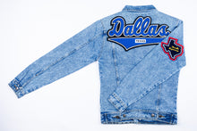 Load image into Gallery viewer, Dallas, Texas (Blue &amp; White ) Denim Jackets
