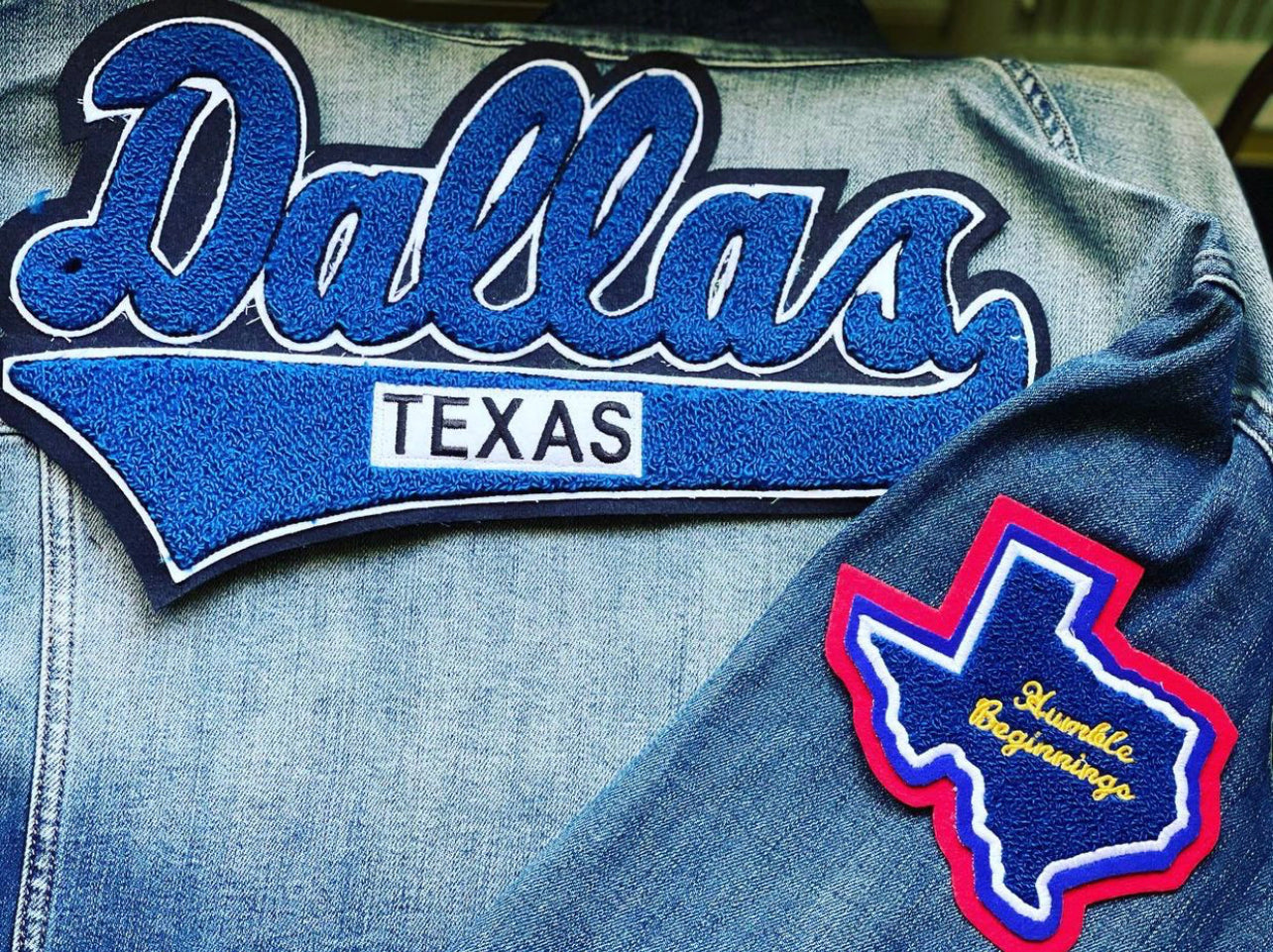 Dallas, Texas (Blue & White ) Denim Jackets – Humble Beginnings USA